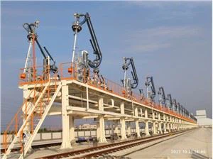 Hệ thống cánh tay tải chất lỏng trên đường ray xe tải